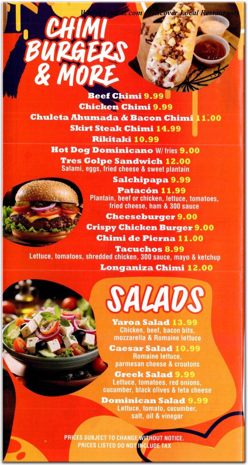 Our Menu 
